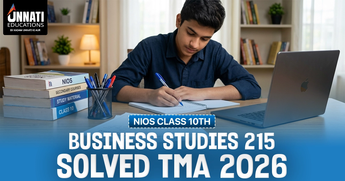 NIOS Class 10 Business Studies 215 Solved TMA